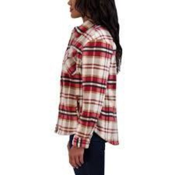SAGE Collection Plush Flannel Sherpa Plaid Shacket Shirt Sz XL - Picture 2 of 9